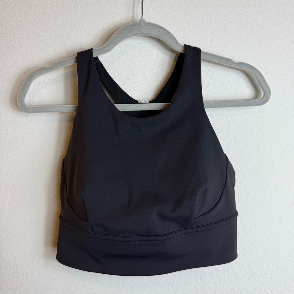 Lululemon Size 10 Wunder Train Long-Line Bra *Medium Support C/D Cups Black